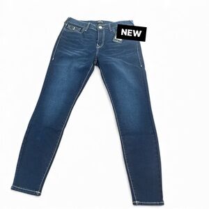 TRUE RELIGION JENNIE CURVY MID RISE SUPER SKINNY JEANS NWT RETAIL 160
